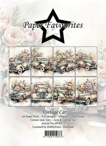 Paper Favourites A6 Paper Pack - Vintage Car
