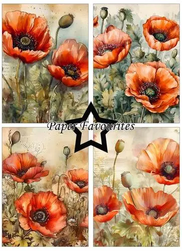 Paper Favourites A6 Paper Pack - Poppy