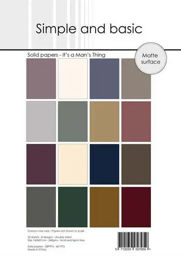 Simple and Basic SBP975 Solid Papers - It's a Man's Thing