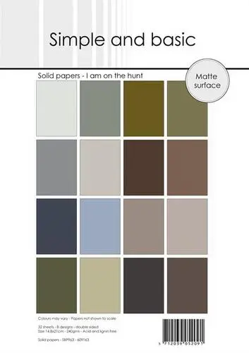 Simple and Basic SBP963 Solid Papers - I am on the hunt
