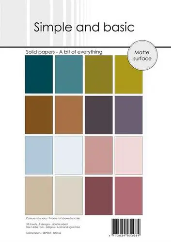 Simple and Basic SBP962 Solid Papers - A bit of everything