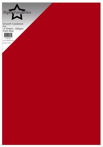Paper Favourites Smooth Cardstock A4 - Fresh Red