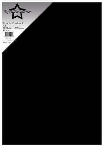 Paper Favourites Smooth Cardstock A4 - Black