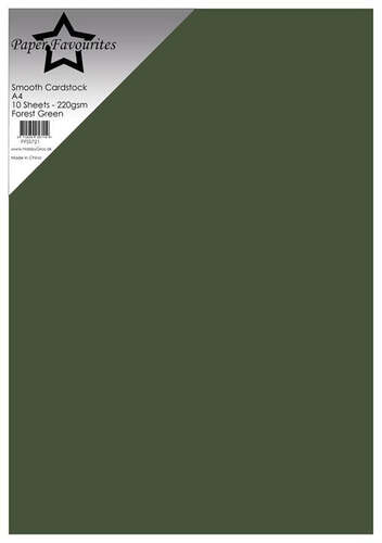 Paper Favourites Smooth Cardstock A4 - Forest Green