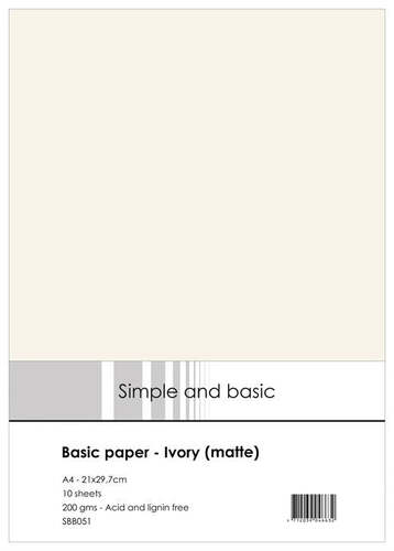 Simple and basic SBB051 Basic Paper A4 - Ivory (matte)