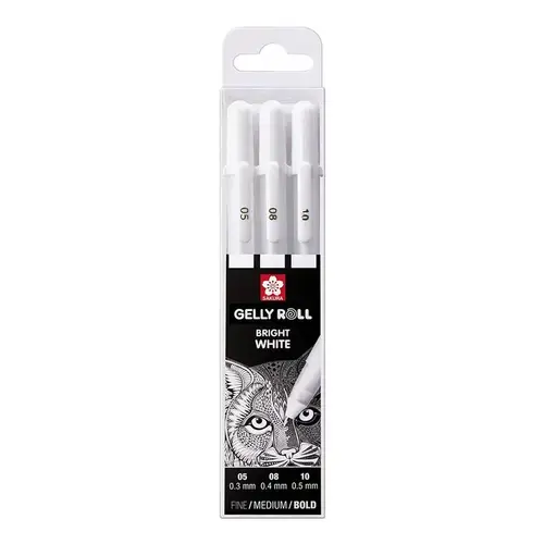 Sakura Gelly roll pen hvid 3stk