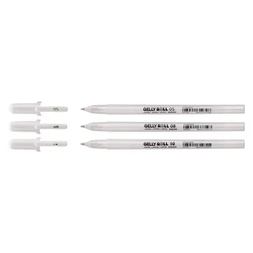 Sakura Gelly roll pen hvid 3stk
