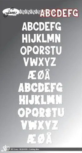 By Lene dies BLD1828 - Alphabet w/Shadow