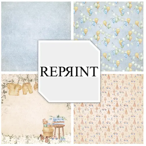 Forudbestilling: Reprint - Vintage Baby 8x8 Inch Paper Pack