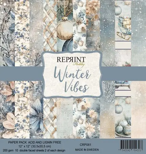 Forudbestilling: Reprint - Winter Vibes 12x12 Inch Paper Pack