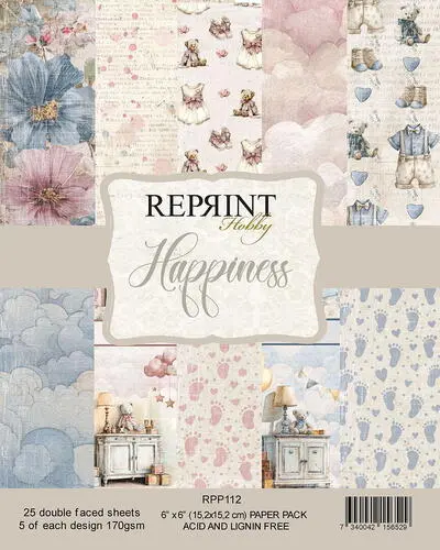 Reprint - Happiness 6x6 Inch Paper Pack