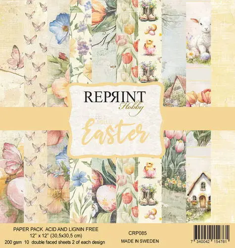 Forudbestilling: Reprint - Hello Easter 12x12 Inch Paper Pack