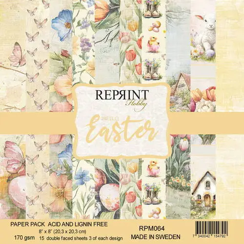 Forudbestilling: Reprint - Hello Easter 8x8 Inch Paper Pack