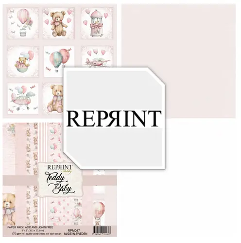 Forudbestilling: Reprint - Teddy Baby 8x8 Inch Paper Pack