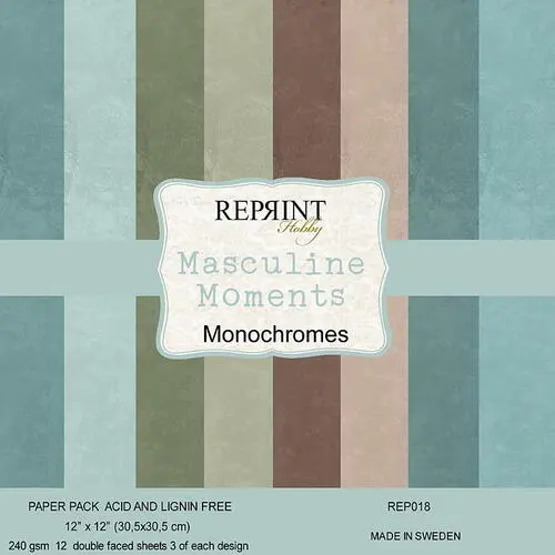 Forudbestilling: Reprint - Masculine Moments 12x12 Inch Cardstock