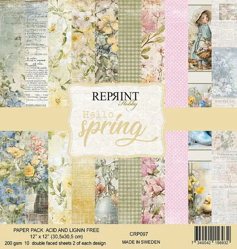 Forudbestilling: Reprint - Hello Spring 12x12 Inch Paper Pack