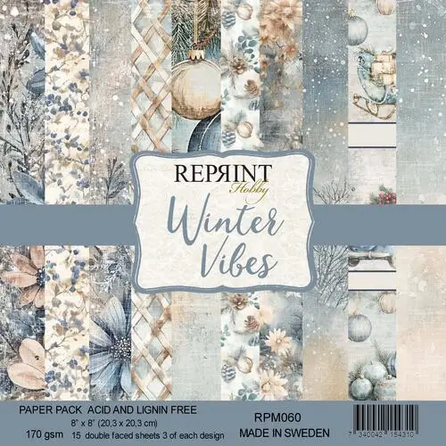 Forudbestilling: Reprint - Winter Vibes 8x8 Inch Paper Pack