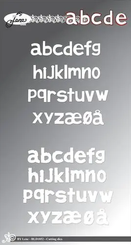 By Lene dies BLD1852 - Alphabet - Small letters