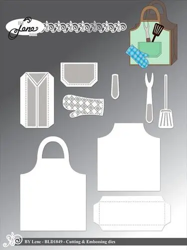 By Lene dies BLD1849 - Apron box