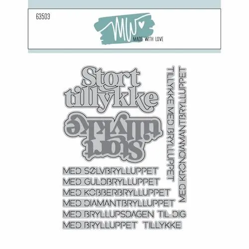 Made with Love dies 63503  - Stort tillykke