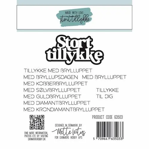 Made with Love dies 63503  - Stort tillykke
