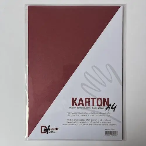 Majestic karton A4 - Julerød