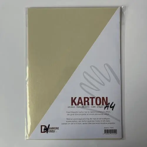 Majestic karton A4 - Lys guld