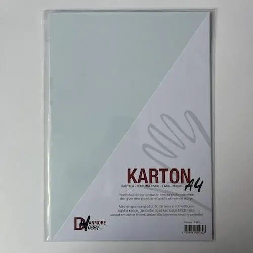 Majestic karton A4 - Babyblå
