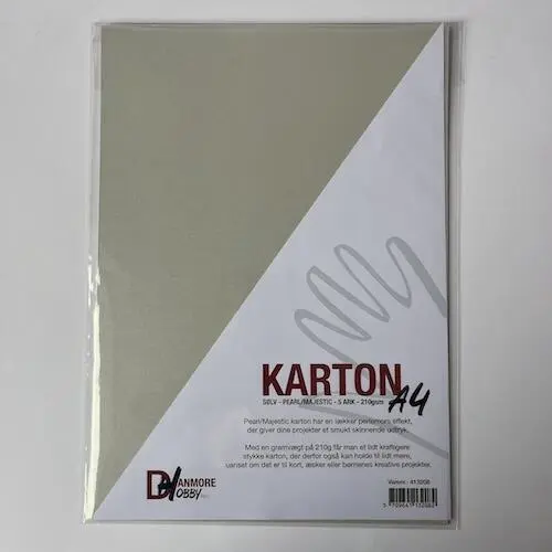 Majestic karton A4 - Sølv