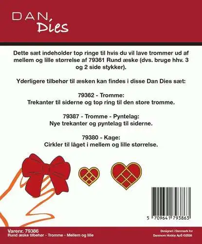 Dan Dies 79386 - Rund æske tilbehør - tromme mellem og lille