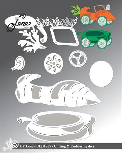 By Lene dies BLD1865 - A vegetable car