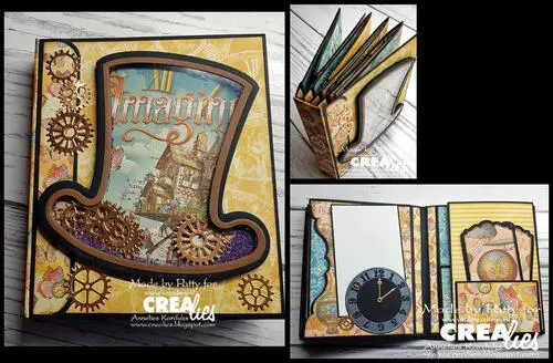 Crealies Dies Cardzz 24 Steampunk hat