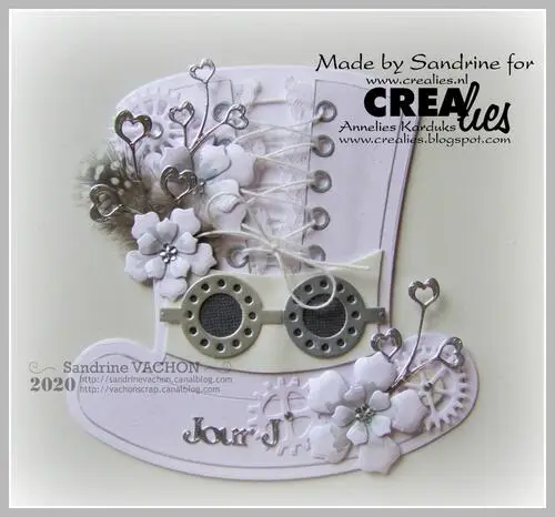 Crealies Dies Cardzz 24 Steampunk hat