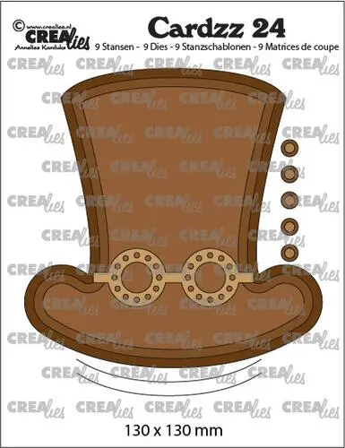 Crealies Dies Cardzz 24 Steampunk hat