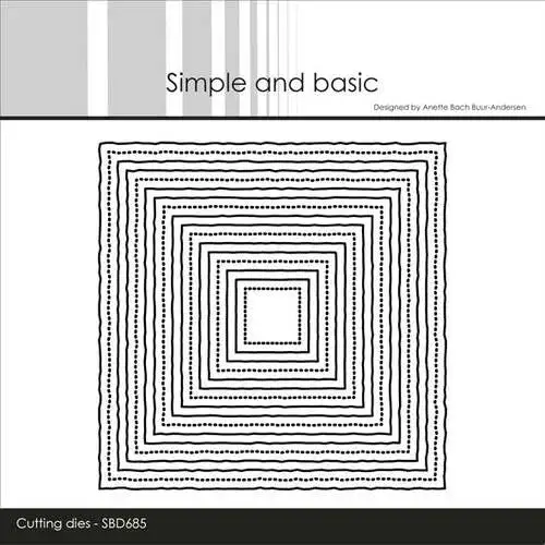Simple and Basic die SBD685 - 10 x 10 Squares Old Paper edges (bestilling)
