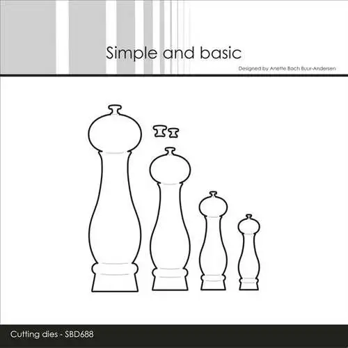 Simple and Basic die SBD688 - Salt and pepper mills (bestilling)
