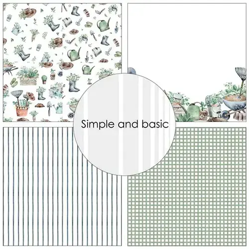 Simple and Basic Design Paper SBP769 - Gardening 30,5x30,5cm (bestilling)