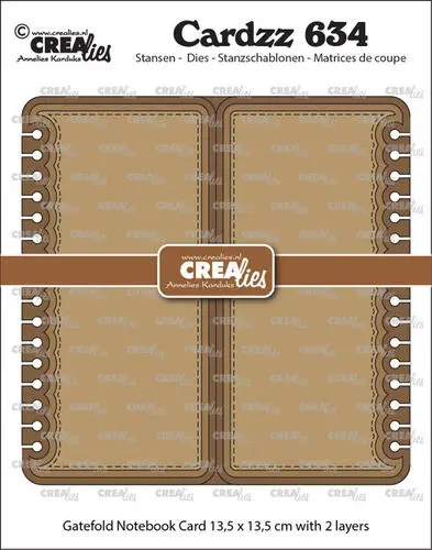Crealies Dies Cardzz 634 - Gatefold Notebook card square