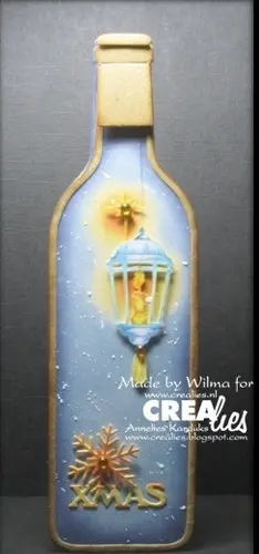Crealies Dies Cardzz 09  - Bottle Of Wine