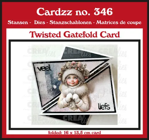 Crealies Dies Cardzz 346 - Twisted Gatefold Card