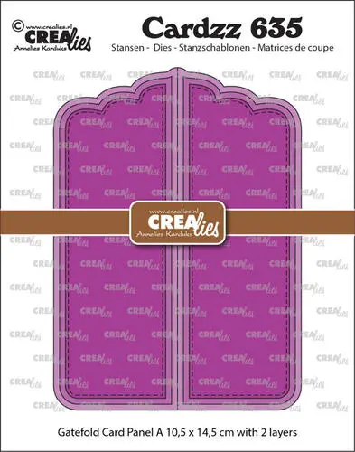 Crealies Dies Cardzz 635 - Gatefold card Panel A