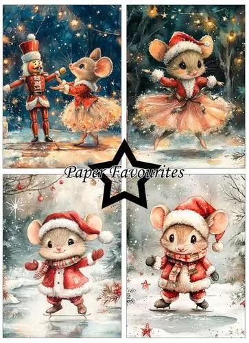 Paper Favourites A6 Paper Pack - Christmas Mouse