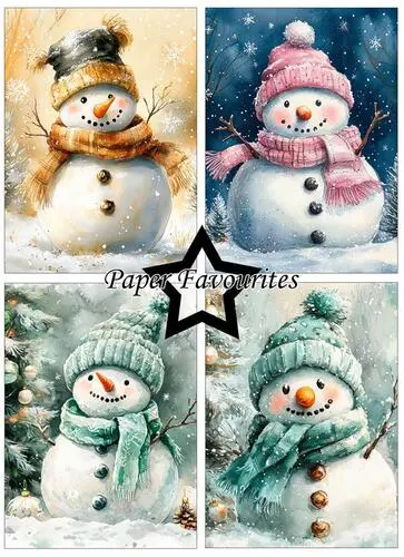 Paper Favourites A6 Paper Pack - Christmas Snowman