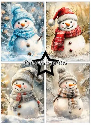 Paper Favourites A6 Paper Pack - Christmas Snowman
