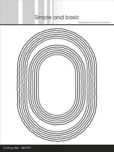 Simple and Basic die SBD692 - A6/A7 - Ovals old paper (bestilling)