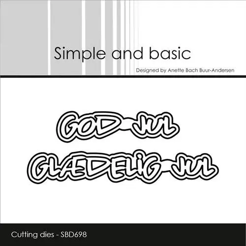 Simple and Basic die SBD698 - God Jul / Glædelig Jul (bestilling)