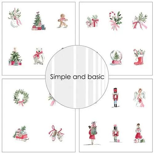 Simple and Basic Design Paper SBP572 - Cozy Watercolour Christmas 15x15cm (bestilling)