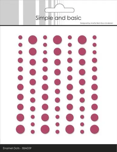 Simple and Basic Enamel Dots SBA059 - Matte Raspberry