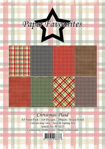 Paper Favourites A5 Paper Pack PFA233 - Christmas Plaid