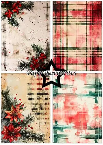 Paper Favourites A5 Paper Pack PFA234 - Distressed Christmas